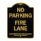 Signmission Sacramento No Parking Fire Lane City Code 15.36.010 CVC Section 22500.1, Black & Gold, BG-1824-22973 A-DES-BG-1824-22973 - alternate 1
